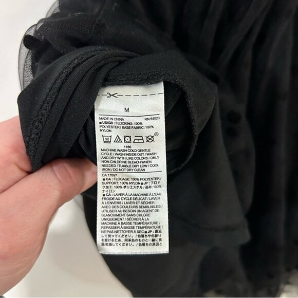 Banana Republic Black Tulle Midi Polka Dot Layered Skirt Women’s Size Medium - Picture 5 of 6